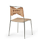 2426-8415 Torso Design House Stockholm Обеденный стул с хромированным каркасом и сиденьем натурального цвета — фото 1