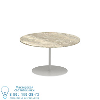 СТОЛИК BUTLER Ø75CM H40CM БЕЛЫЙ КЕРАМИЧЕСКИЙ ТРАВЕРТИНО Royal Botania