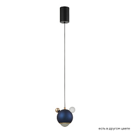 AMIGO SP LED BLUE Crystal Lux AMIGO подвесной светильник с синим шаром и черным подвесом