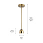 Baland LED 4" 1 Light Mini Pendant Brushed Natural Brass подвесной светильник 52419BNBLED Kichler — фото 2