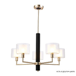 MAESTRO SP-PL5 GOLD Crystal Lux Maestro люстра на пять плафонов с золотистой арматурой и черной колонной