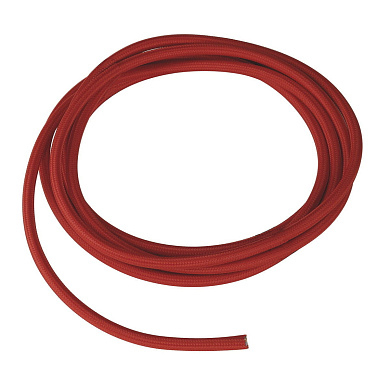 текстильный кабель красного цвета 3×0.75 мм длиной 10 м