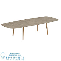 НИЗКИЙ ОБЕДЕННЫЙ СТОЛ STYLETTO 300X120CM НОГИ ИЗ ТИКА КЕРАМИЧЕСКАЯ СТОЛ TERRA SABBIA Royal Botania