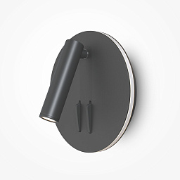 C176-WL-01-6W-B Maytoni Ios настенный светильник черный с гибким прожектором
