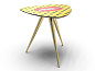 Seletti wears Toiletpaper Треугольный журнальный столик со столешницей из МДФ и металлическими ножками. Seletti 17186