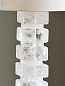 TG0032.RC Rock Crystal Vaughan настольная лампа-колонна из прозрачного стекла с абажуром из ткани — фото 1