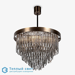 CL463-60-CLEAR Bella Figura Drop люстра с ниспадающими стеклянными подвесками на металлической основе