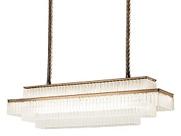 724/110X25 Italamp Charles подвесной светильник с сатинированным стеклом и кожей