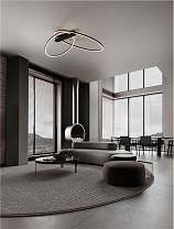 Triac Dimmable Sandy Black Steel, Aluminium & Silicone LED 42Watt 220-240Volt 1923Lm IP20 3000K D:72 W:59 H:30 cm