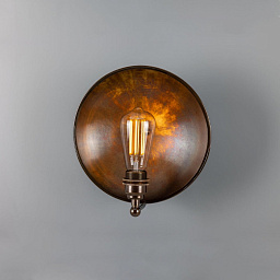 MLWL178 Mullan Lighting Chulainn настенный светильник с металлическим дисковым отражателем и открытой лампой в индустриальном стиле