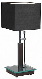 GRLSF-2574-01 Lussole Montone настольная лампа с тканевым абажуром и корпусом из дерева в цвете венге