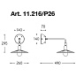11.216/P26 CIVETTA Aldo Bernardi настенный светильник