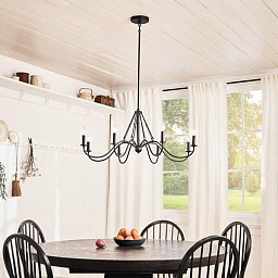 Freesia 8 Light Chandelier Textured Black люстра 52456BKT Kichler