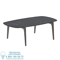 СТОЛИК TEA TIME 120X65CM H40 БРОНЗОВАЯ КЕРАМИЧЕСКАЯ BIANCO STATUARIO Royal Botania