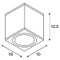 SLV 1003421 ENOLA SQUARE M CL светильник потолочный IP65 10Вт c LED 3000/4000К