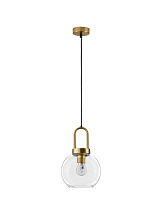 Clear Glass Brass Gold Metal LED E27 1x12 Watt 100-240 Volt IP20 Bulb Excluded D: 20 H: 230 cm
