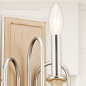 Karthe 3 Light Wall Sconce Beech and Brushed Nickel настенный светильник 52473NI Kichler — фото 1
