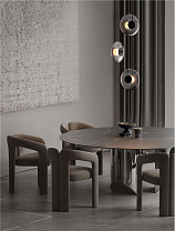 Triac Dimmable Sandy Black Metal & Smoky Gray Glass LED 24 Watt 220-240 Volt 660Lm 3000K IP20 D: 35 H: 169 cm