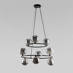 a068410 TK Lighting Anabelle подвесная люстра с двумя ярусами и шарообразными стеклянными плафонами