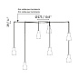 Подвесной светильник Faro Barcelona Tatawin M, металлические плафоны Ø250, 7xE27 до 105 Вт — фото 1