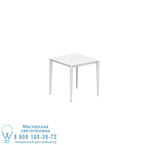 СТОЛ U-NITE 74X74CM БЕЛЫЙ С КЕРАМИЧЕСКОЙ СТОЛЕШНИЦЕЙ БЕЛОГО Royal Botania