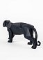 Фарфоровая скульптура пантеры Origami Panther Lladro, чёрная матовая 01009299 — фото 4