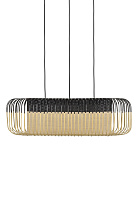Pendant Lamp BAMBOO OVAL M black