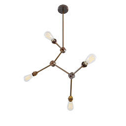 MLF307 Mullan Lighting Toronto четырёхламповая подвесная люстра в индустриальном стиле