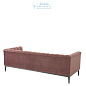 111386 Sofa Raffles roche faded rose velvet  Eichholtz