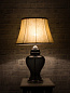 Smoked Cut Glass And Oval Shade Table Lamp настольная лампа FOS Lighting Smoke-CutGlass-S-Oval14-TL1