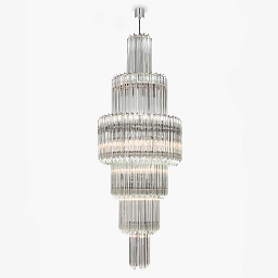 CL421-40 Bella Figura Column подвесная люстра с каскадным расположением цилиндрических стеклянных подвесок
