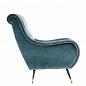 110294 Chair Giardino cameron deep turquoise кресло Eichholtz