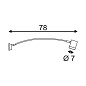 233135 SLV NEW MYRA DISPLAY CURVE светильник настенный IP55 50W, антрацит