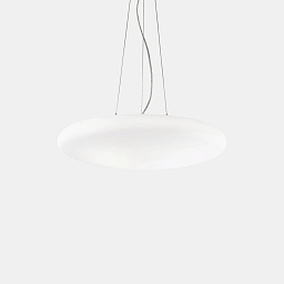 032016 Ideal lux Smarties подвесной светильник с гладким белым корпусом в форме тарелки