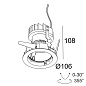 iMAX II ROUND ADJUSTABLE SOFT 93045 B черный Delta Light Встраиваемый поворотный потолочный светильник — фото 1