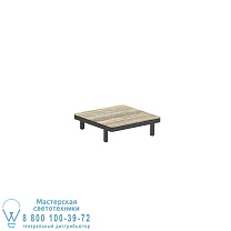 ALURA LOUNGE 80 LTL СТОЛ 80X80X23CM ЧЕРНАЯ КЕРАМИЧЕСКАЯ СТОЛЕШНИЦА TRAVERTINO Royal Botania