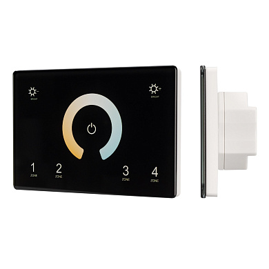 028401 Arlight Панель Sens SMART-P81-MIX Black (230V, 4 зоны, 2.4G)