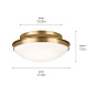 Bretta 17.75" 3 Light Flush Mount Brushed Natural Brass потолочный светильник 52545BNB Kichler — фото 8