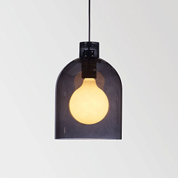 MANTELLO GLASS L2231 E27 SMOKE Delta Light MANTELLO Подвесной светильник с матовым стеклом и округлой формой