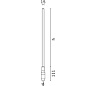 ADT4 Typha iGuzzini Luminaire H=1300mm with outgoing cable L=3000mm - Neutral White LED - Max 500mA - Diffusing optic. — фото 1