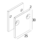 FTL25 TP - END CAP SET B черный Delta Light линейный светильник — фото 1