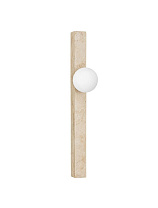 Natural Travertine Opal Glass LED G9 1x5Watt 100-240Volt IP20 Bulb Excluded L:10 W:15.8 H:60 cm