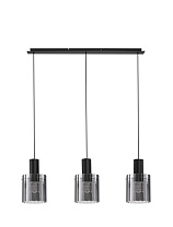 Smokey Glass Sandy Black Steel LED E27 3x12Watt 220-240Volt IP20 Bulb Excluded L: 96 W: 18 H: 120 cm