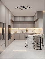 Triac Dimmable Sandy Black Aluminium & Acrylic LED 63Watt 220-240Volt 4020Lm 3000K IP20 L:81.9 W:63.1 H:8.1 cm