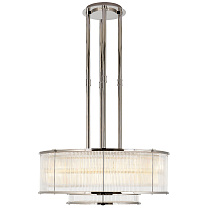 Allen Large Tiered Chandelier полированный никель и стеклянные стержни