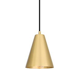 MLP418 Mullan Lighting Moya одноламповый подвесной светильник с латунным коническим плафоном
