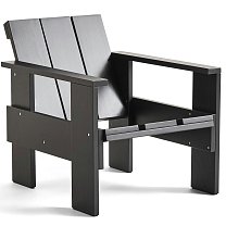 Crate Lounge Chair, массив сосны, лак на водной основе, черный