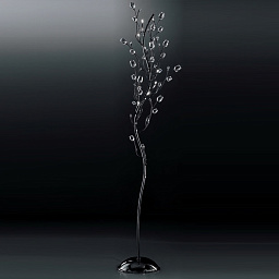 IDL Rosetta 325/9P Black nickel Clear roses/Clear prisms торшер