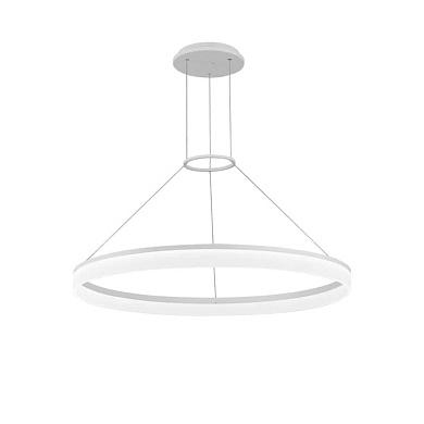 подвесной светильник большого диаметра кольцевой формы белого цвета