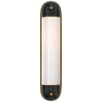 Selecta Long Sconce бронза и полированная старая латунь с белым стеклом